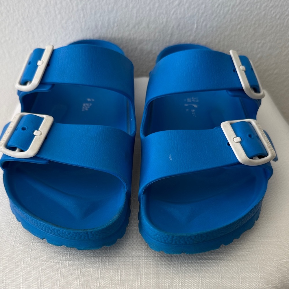 Birkenstock Kids Blue Double-Buckle EVA Sandals